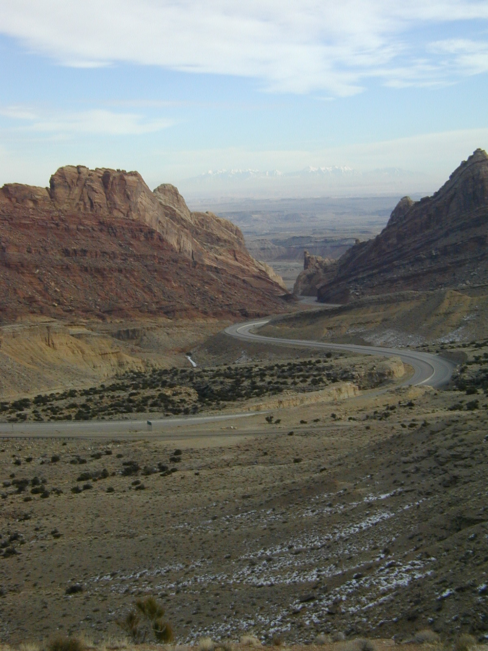 Mountain road in the desert